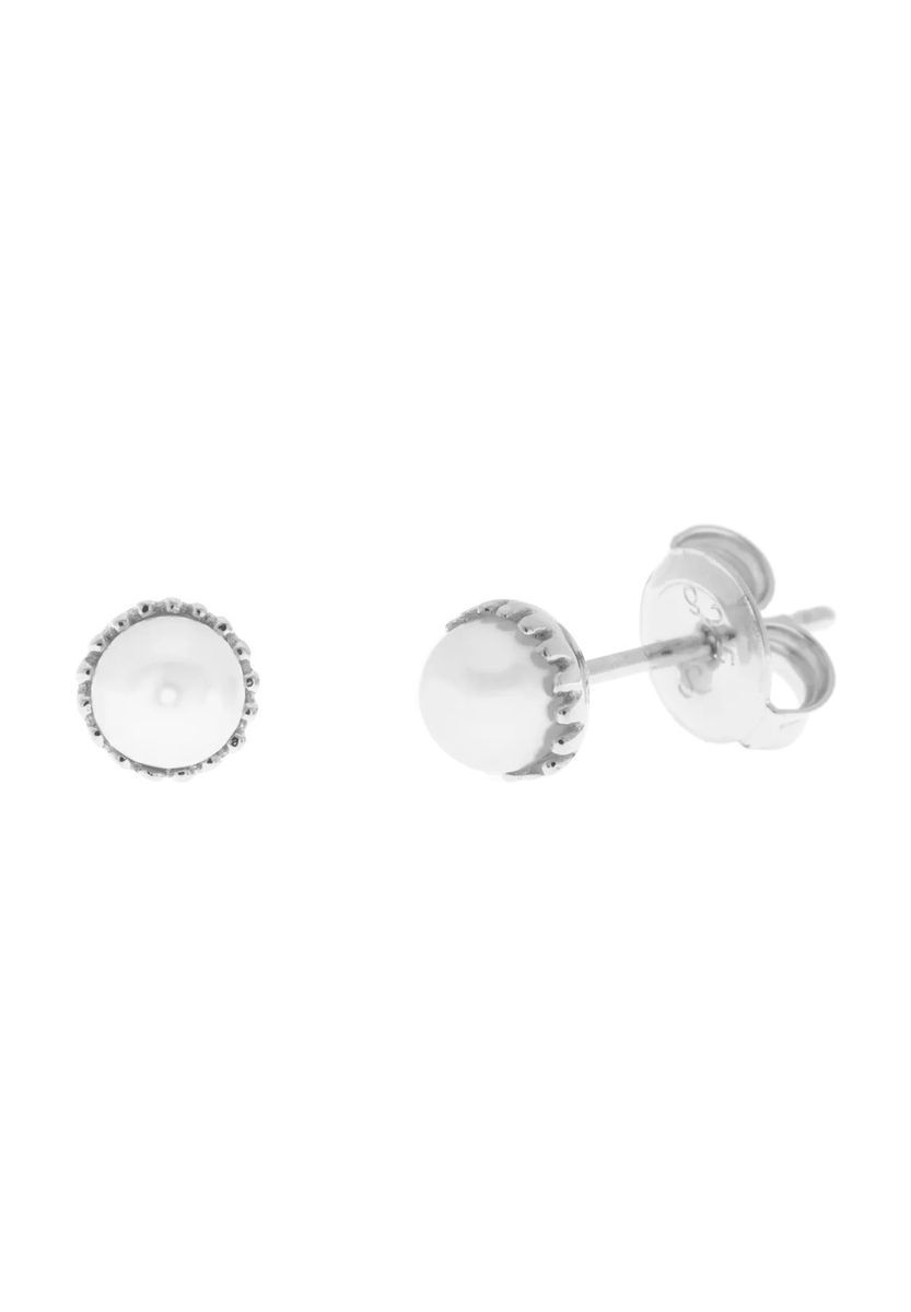 Klassische Perlenohrstecker aus Silber