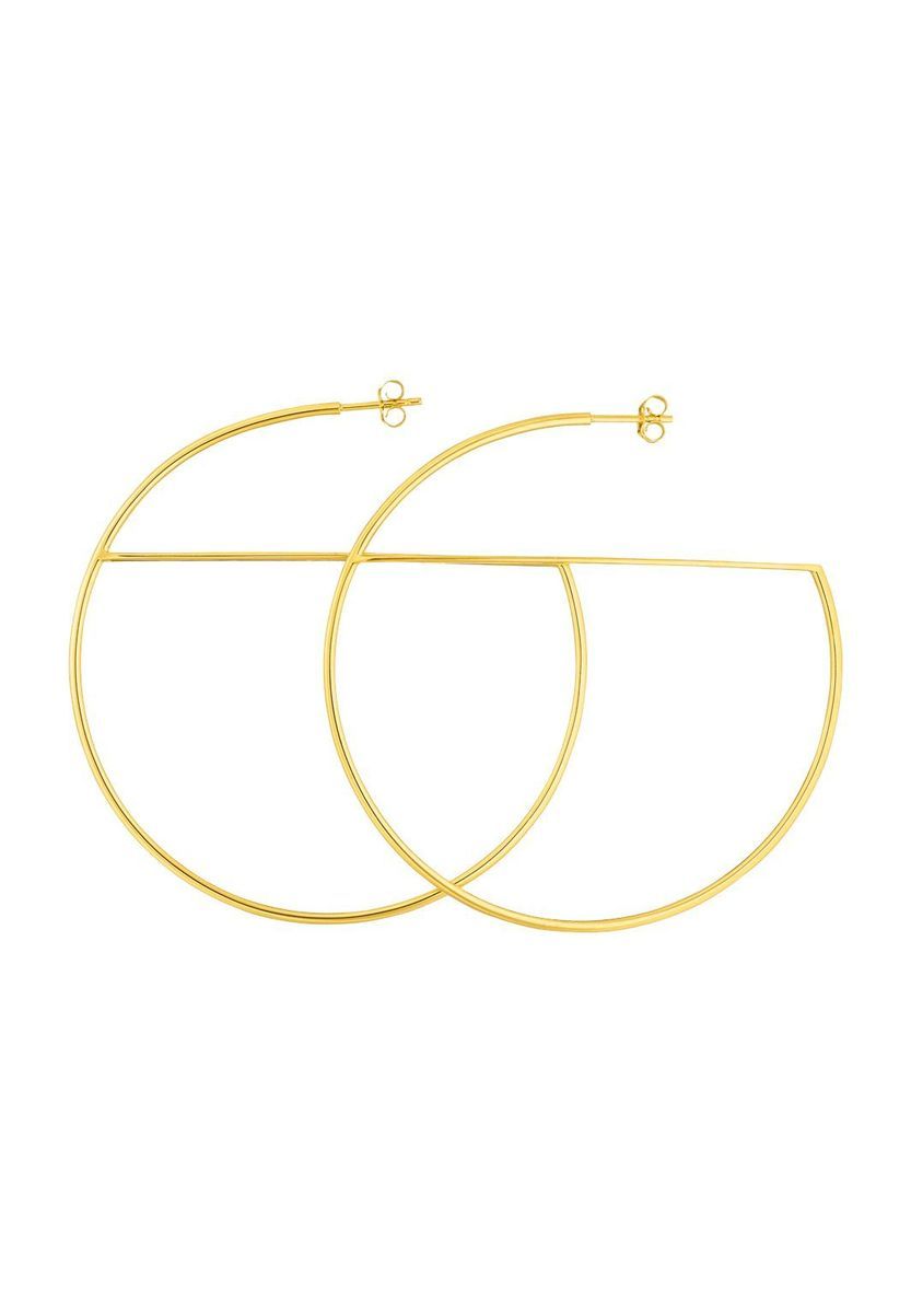 Geometrische Architektonische Vergoldete Creolen