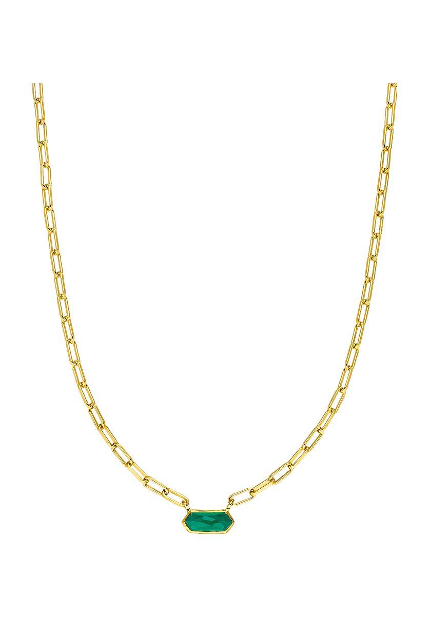 Gliederkette mit hexagonalem Edelstein
