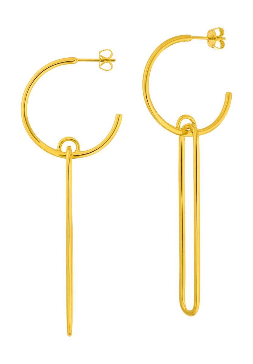 Asymmetrische Ohrhänger mit Stab und Glied