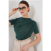 Elegantes drapiertes Jersey-Top mit Raffungen