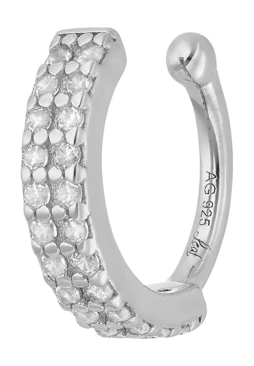 Zweireihiger Earcuff mit Zirkonia-Pavé