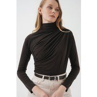 Elegantes Rollkragen-Top mit Drapierung