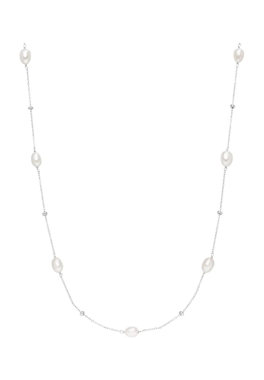 Elegante Lange Perlen-Station-Halskette