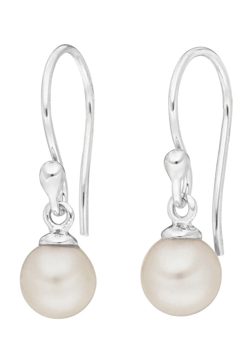 Elegante Perlenohrringe aus Silber