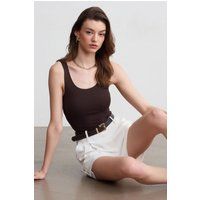 Minimalistisches figurbetontes Jersey-Cami