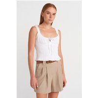 Camisole-Top mit Bindedetail und Smokeffekt