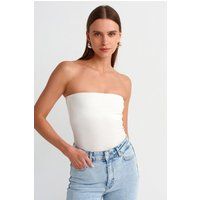 Schlichtes Trägerloses Bodycon-Bandeau
