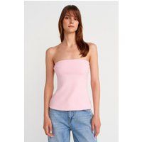 Minimalistisches Trägerloses Slim-Fit Bandeau-Top