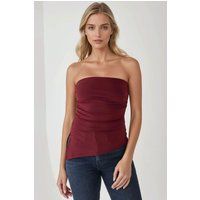 Elegantes trägerloses Top mit Raffung