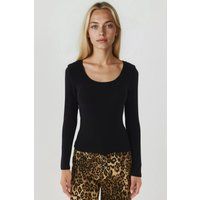 Ultraweiches Langarmshirt mit U-Ausschnitt