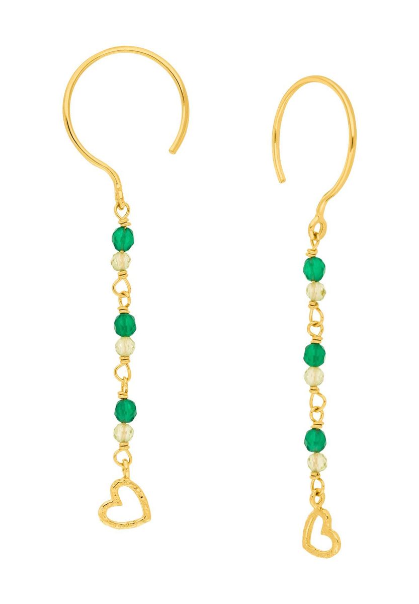 Beaded Herz-Ohrhänger