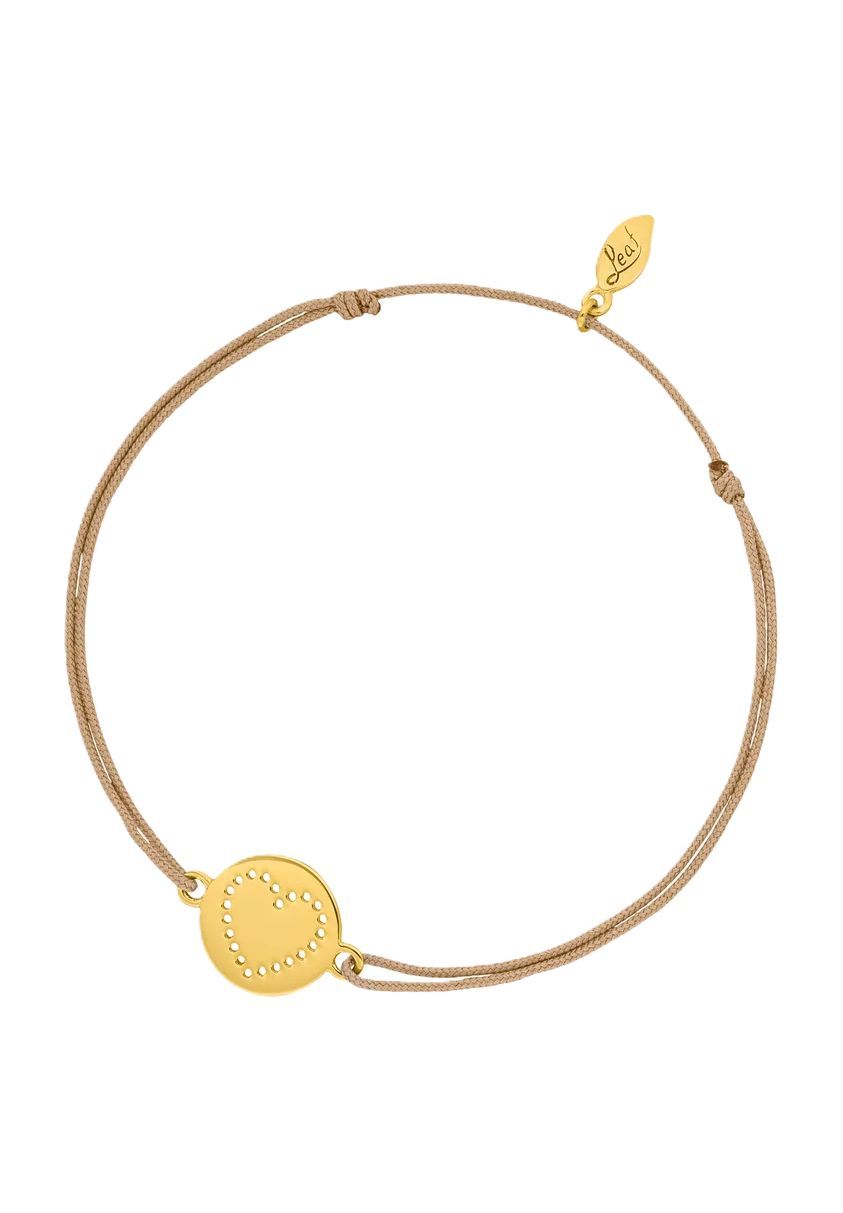 Filigranes Herz-Charm Kordelarmband