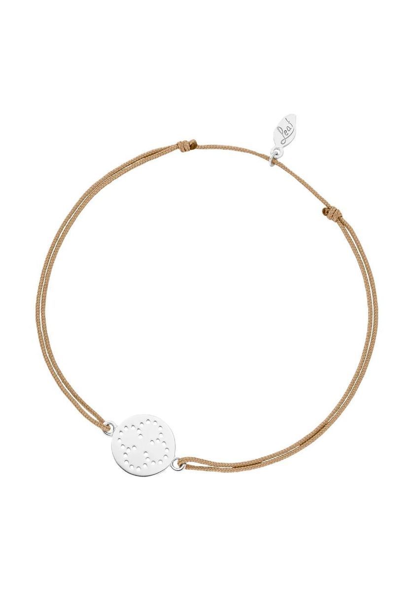 Filigranes Kordelarmband mit Kleeblatt-Anhänger