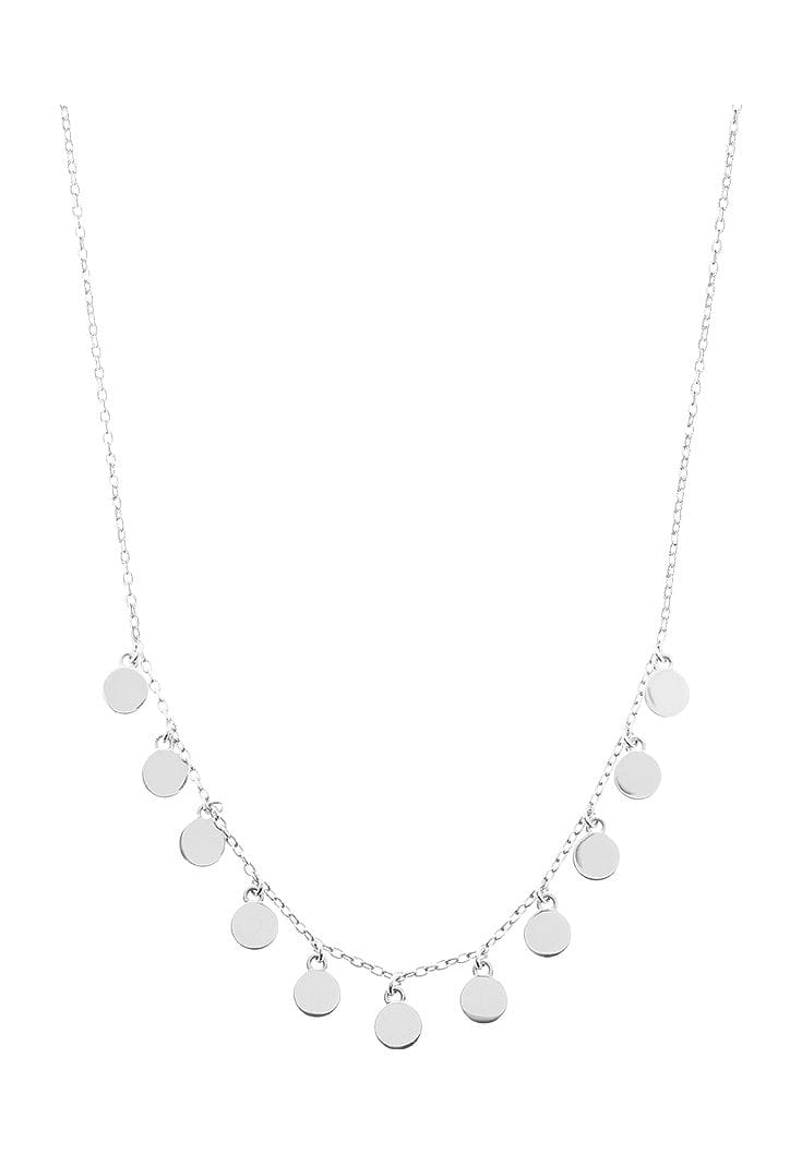 Polierte Sterlingsilber Halskette mit Plättchen