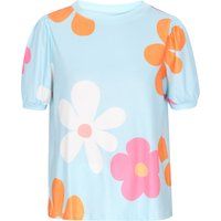 Bluse mit Blumenmuster und Puffärmeln