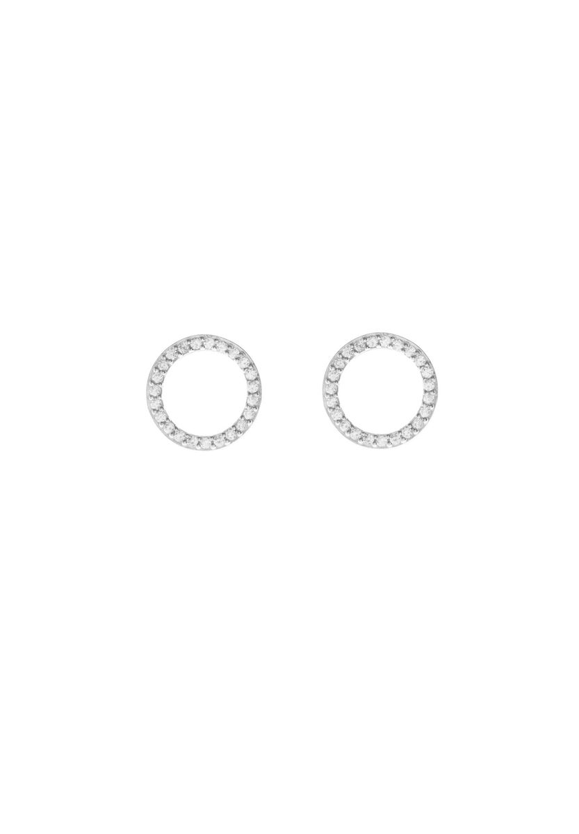 Funkelnde Kreis-Ohrstecker mit Halo-Effekt