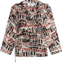Wickelbluse mit Batikmuster