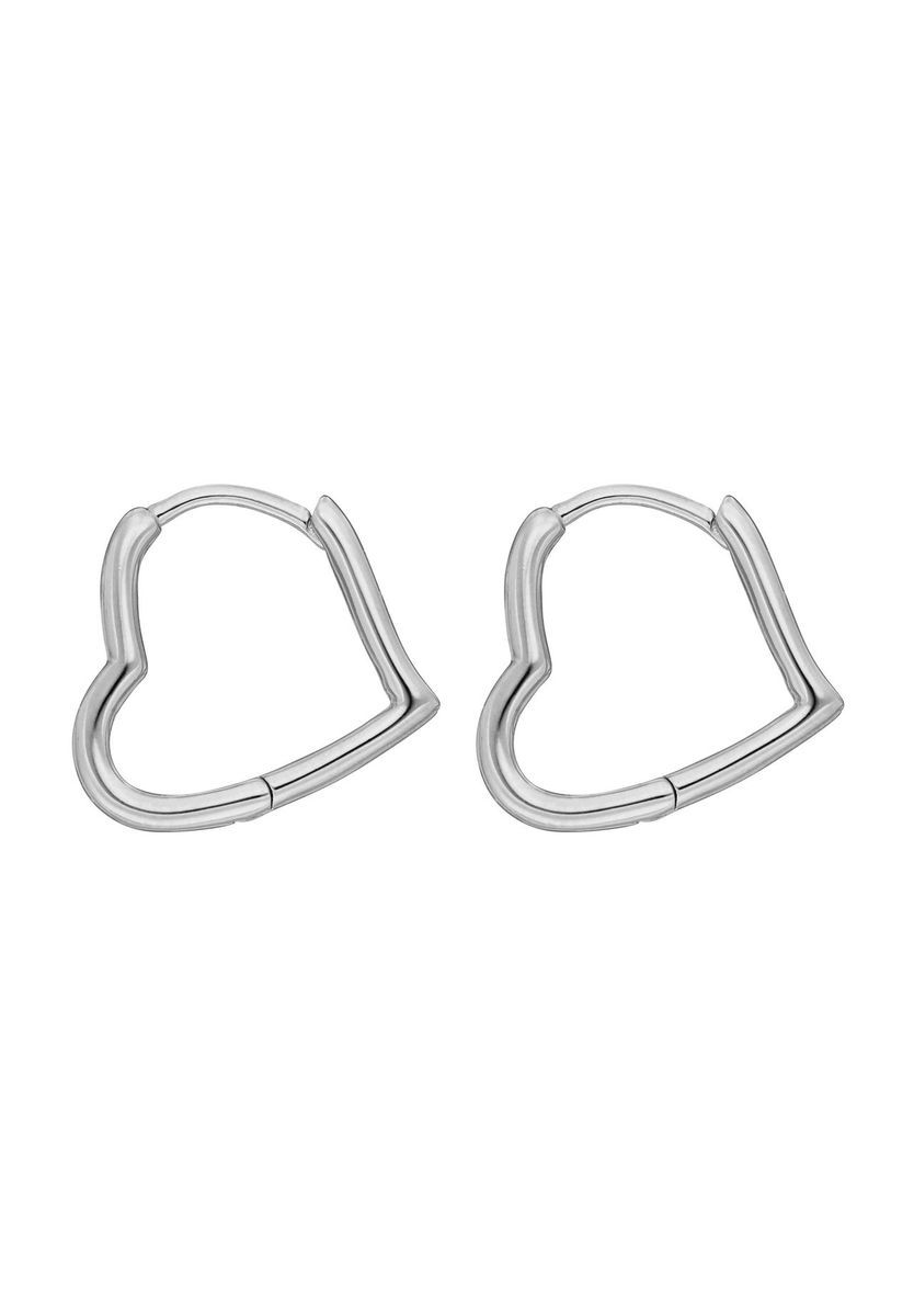 Minimalistische herzförmige Creolen