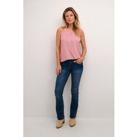 Halterneck-Top mit Lochstickerei