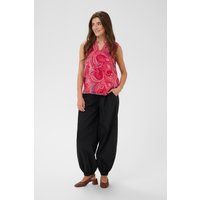 Ärmellose Bluse mit lebhaftem Paisleymuster