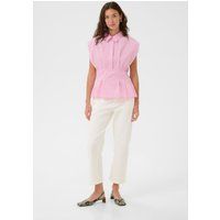 Ärmellose Peplum-Bluse mit Kragen