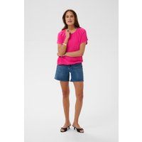 Locker geschnittene Kurzarm-Bluse
