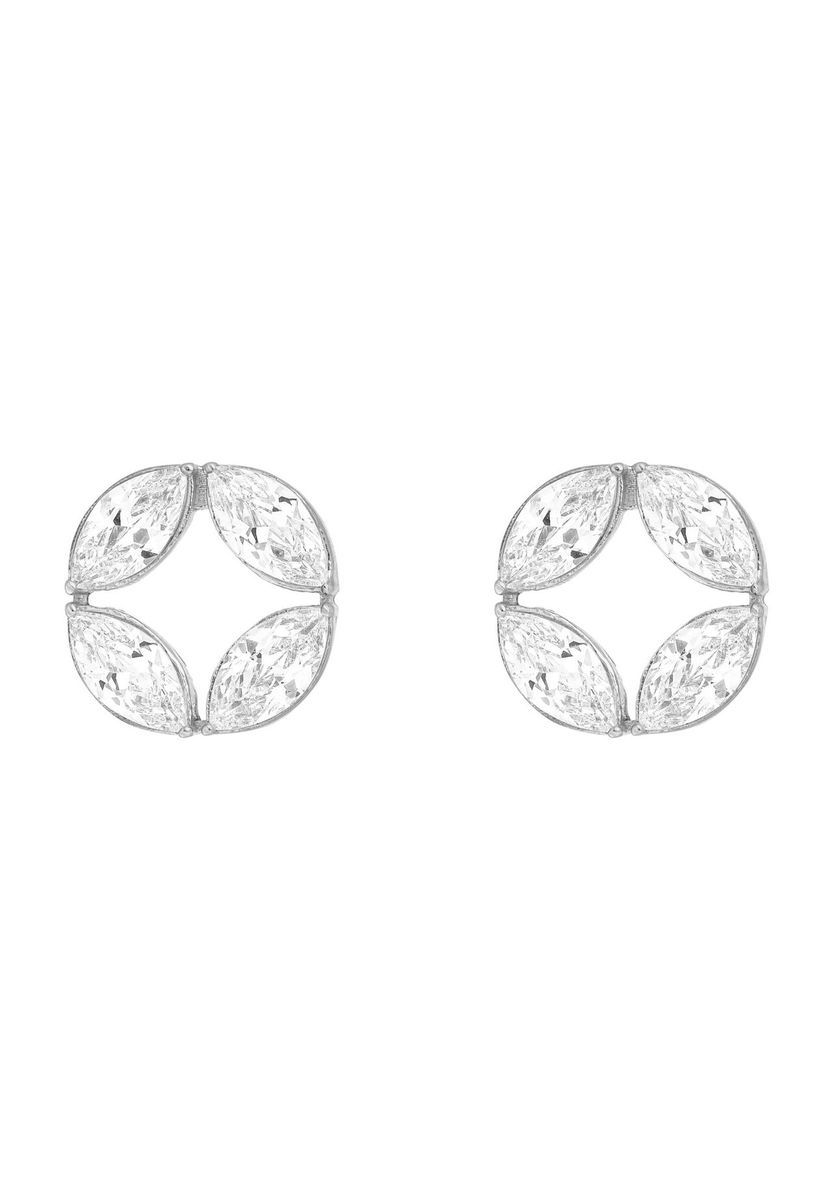Funkelnde Kranz-Ohrstecker mit Marquise-Schliff