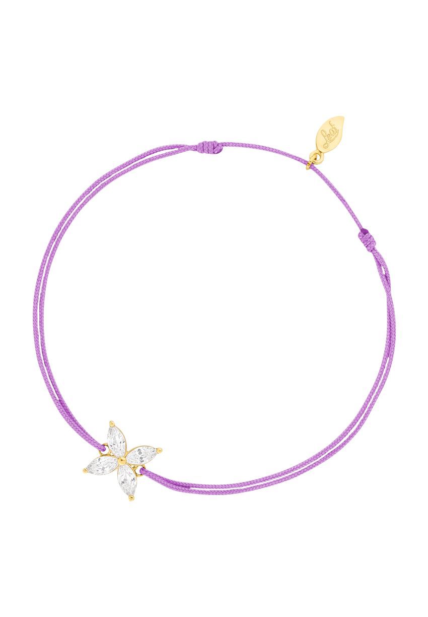 Funkelndes Blumen-Textilarmband