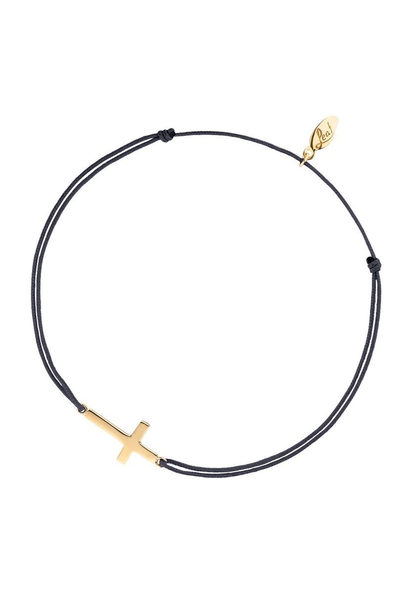 Minimalistisches verstellbares Kreuz-Kordelarmband