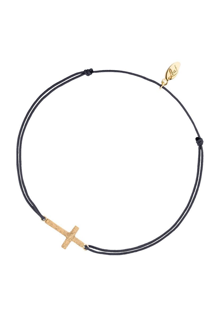 Minimalistisches verstellbares Kreuz-Kordelarmband
