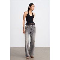 Rippstrick-Neckholder mit Spitze
