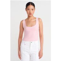 Schmal geschnittenes Jersey-Top mit Karree-Ausschnitt