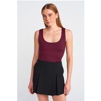 Schmal geschnittenes Jersey-Top mit Karree-Ausschnitt