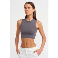 Ärmelloses Crop-Top aus Baumwolljersey