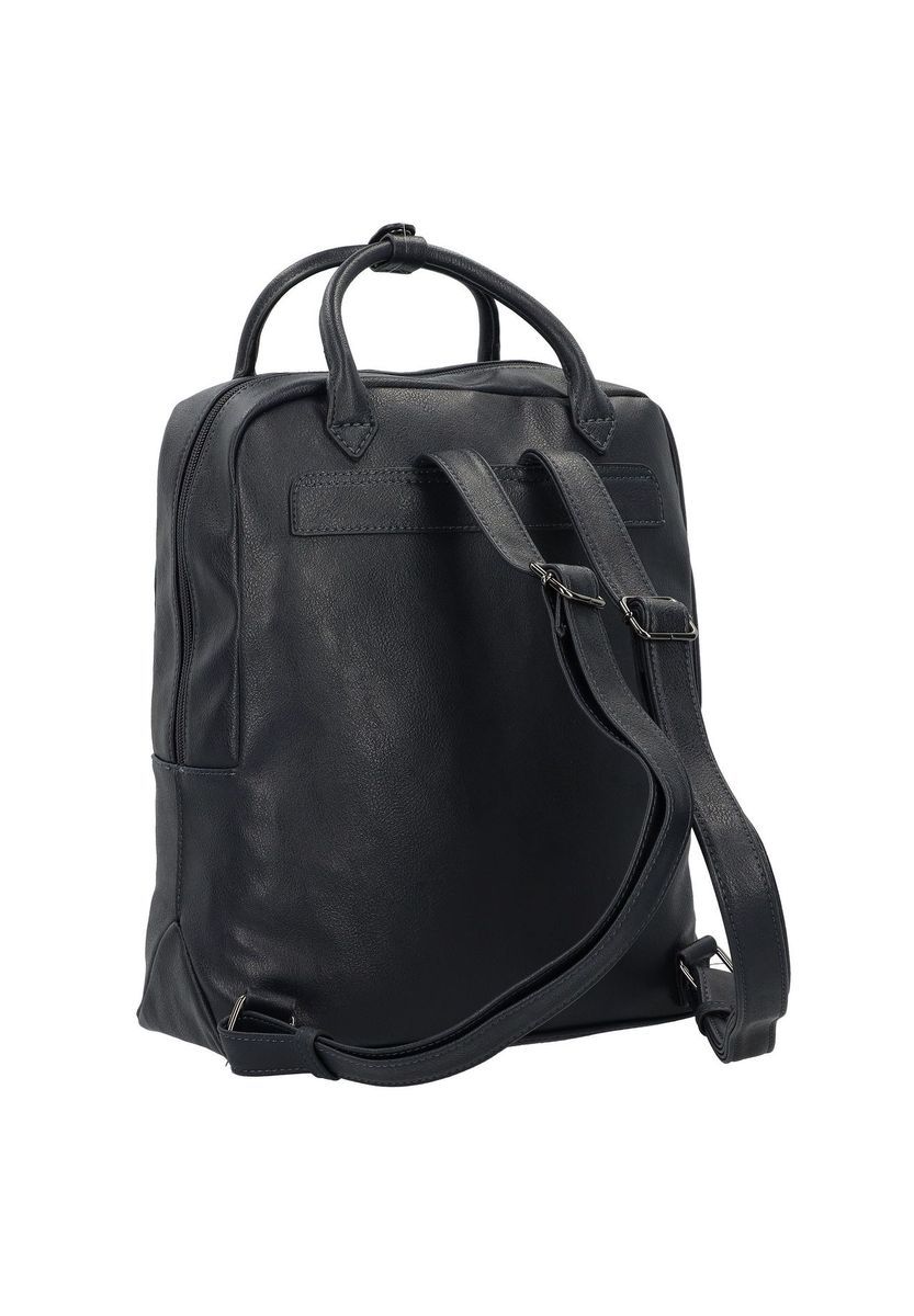 Eleganter eckiger Kunstleder-Rucksack