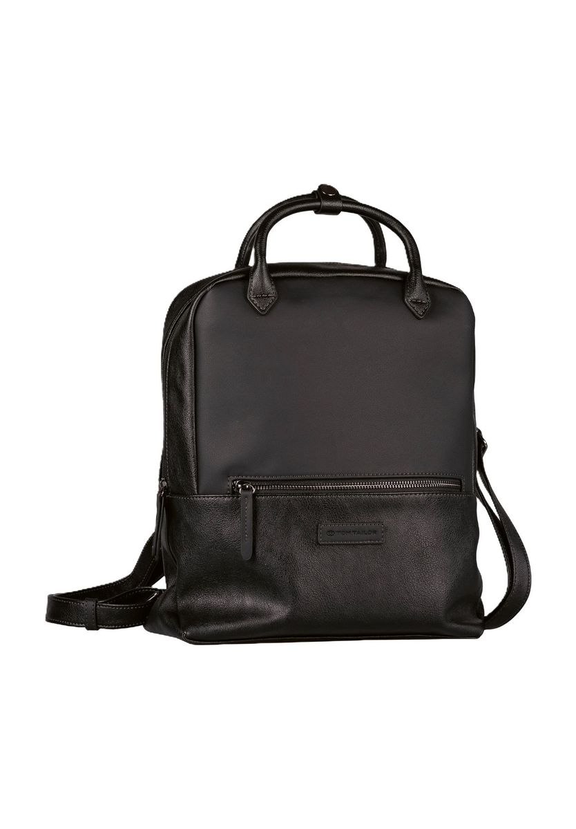 Minimalistischer Kunstleder-Rucksack mit Reißverschluss