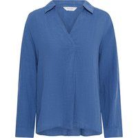 Strukturierte Bluse mit V-Ausschnitt