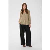Schimmernde Bluse mit Peplum-Saum