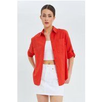 Locker geschnittenes Button-Down Hemd