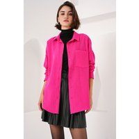 Lockeres Overshirt aus Leinenmischung