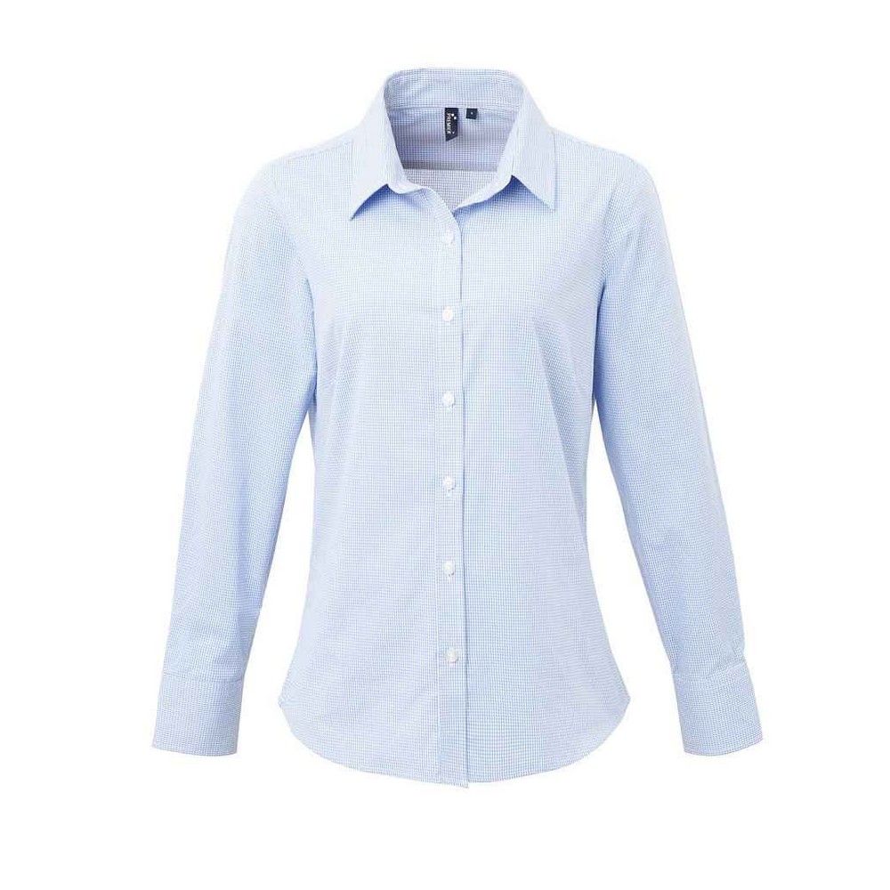 Schmal geschnittenes Mikro-Gingham-Hemd