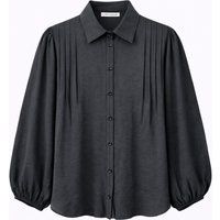 Bluse mit Plissee-Details und Ballonärmeln