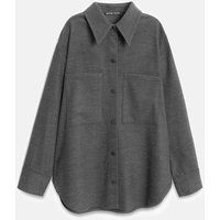 Strukturiertes Oversize-Strick-Overshirt