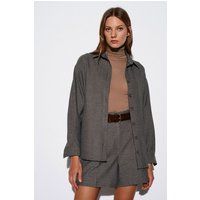 Oversized-Hemd mit feinem Mikromuster