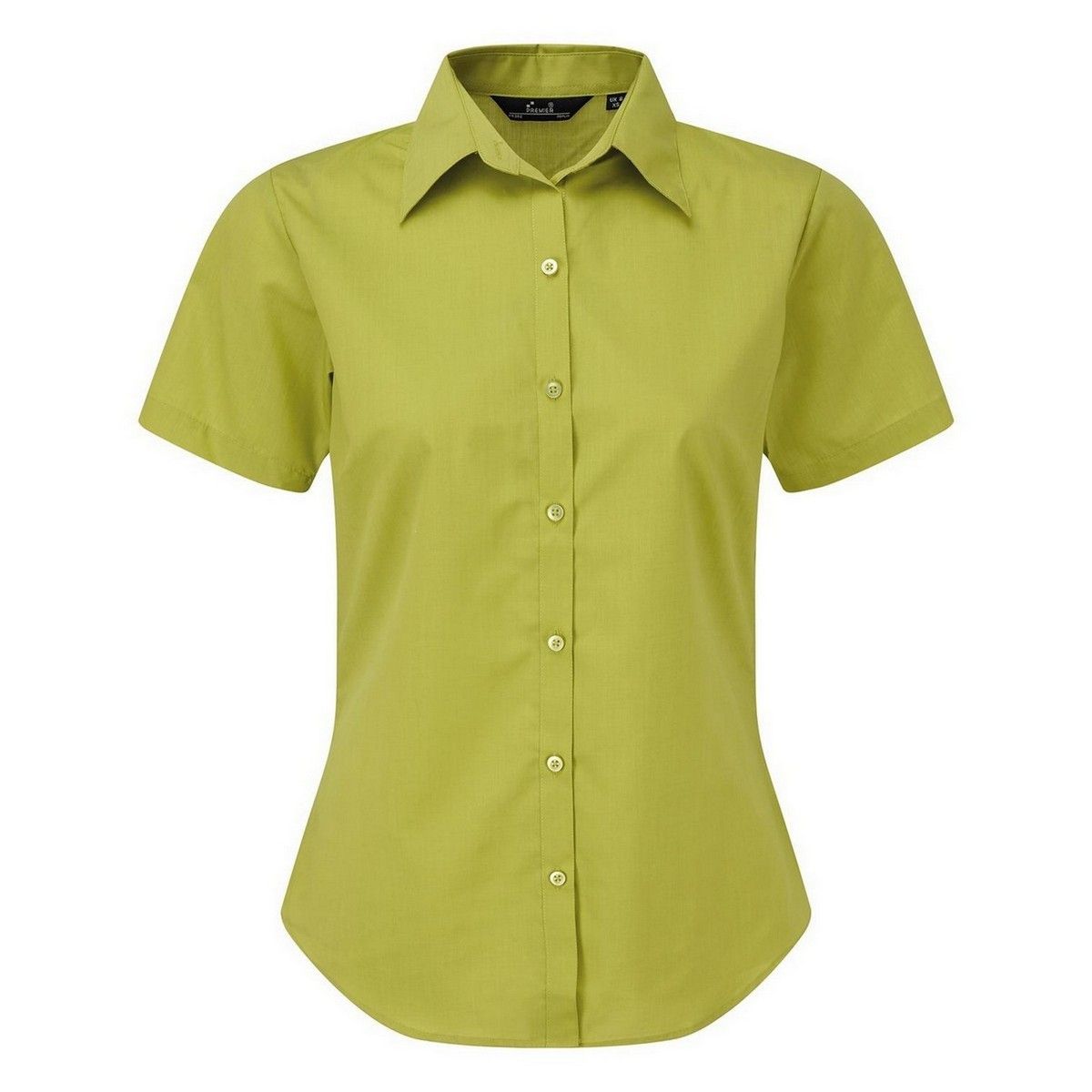 Taillierte Kurzarm-Popeline-Bluse