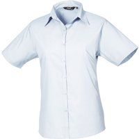 Taillierte Kurzarm-Popeline-Bluse