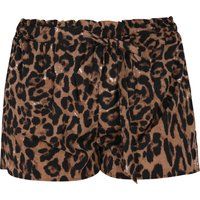 High-Waist-Shorts mit Leopardenmuster