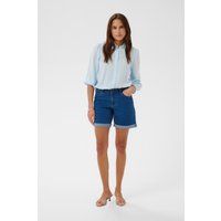 Klassische Jeansshorts mit Umschlag