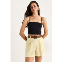 Relaxte Shorts aus Leinenmischung